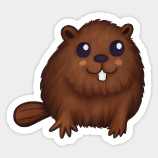 Cute Beaver Drawing Sticker